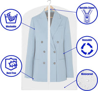 Transparent Full-Length Garment Bags – 10-Pack Storage Bags for Suits and Dresses (Buy 1, Get 1 FREE)
