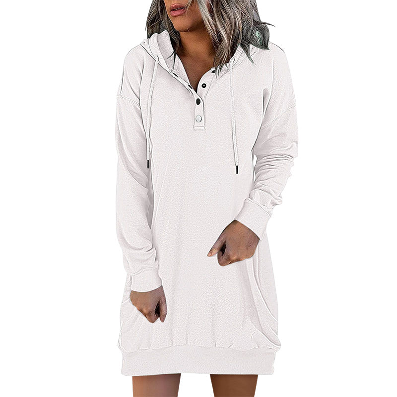 Minimalistische Lange Dames Hoodie – Valeria