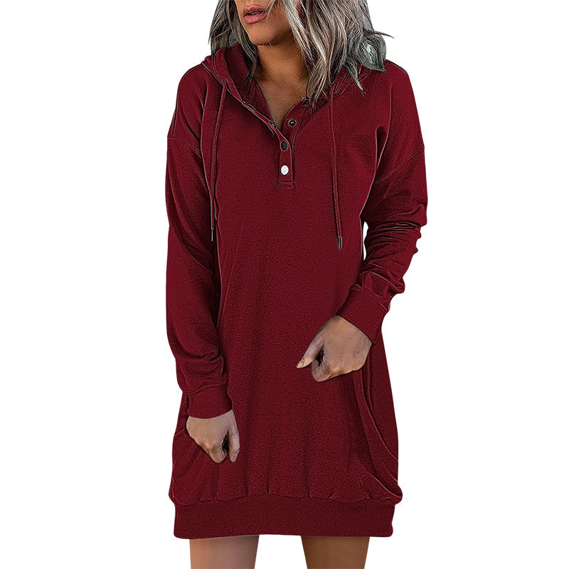 Minimalistische Lange Dames Hoodie – Valeria