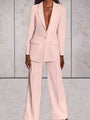 Zweiteiliges Business Damen Set mit Blazer & Weitem Hose – Emilia