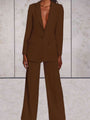 Zweiteiliges Business Damen Set mit Blazer & Weitem Hose – Emilia
