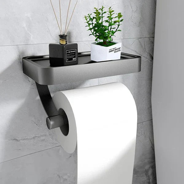 Toilettenpapierhalter mit Ablage - Stalux