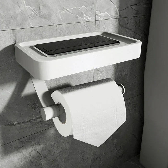 Toilettenpapierhalter mit Ablage - Stalux