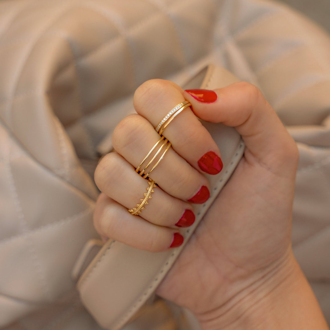 Doppelter Zirkonia-Ring - Sienna