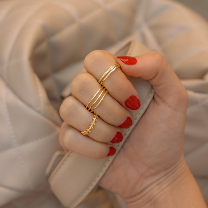 Doppelter Zirkonia-Ring - Sienna