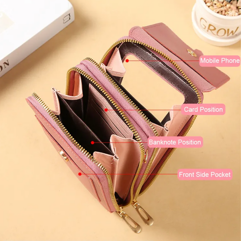 Sonia Leren Phone Wallet | Sleek & Fashionable