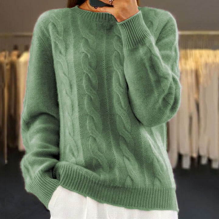 Warmer Gestrickter Damenpullover - Bella