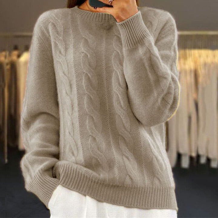 Warmer Gestrickter Damenpullover - Bella