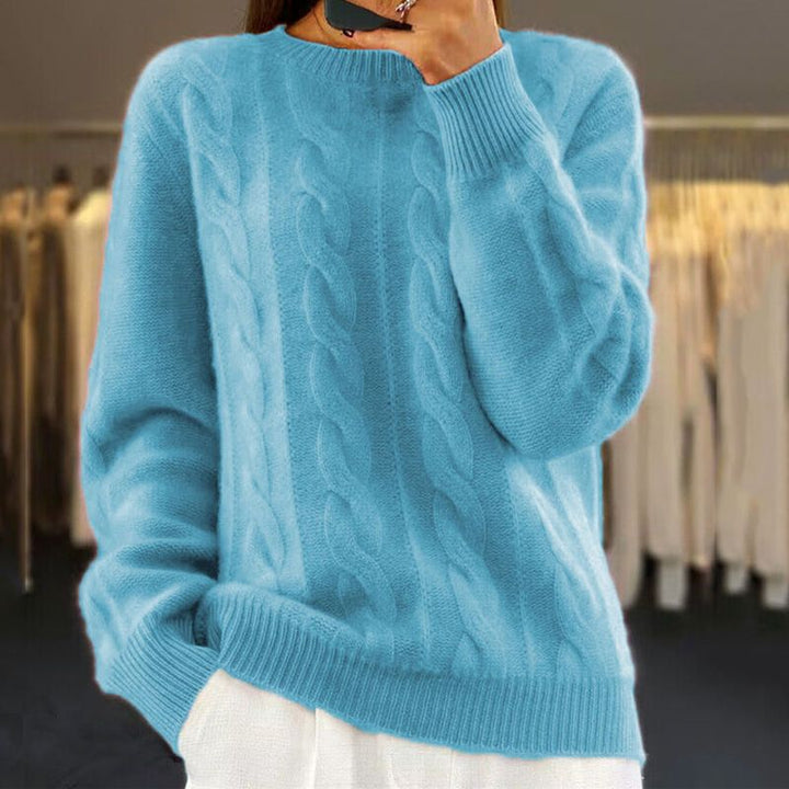 Warmer Gestrickter Damenpullover - Bella