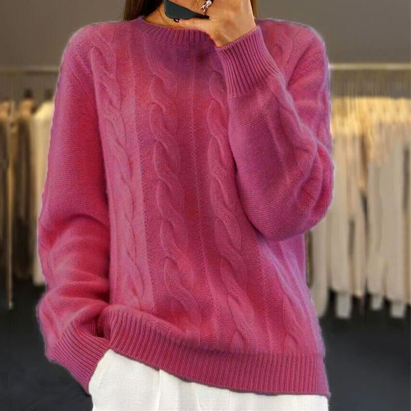 Warmer Gestrickter Damenpullover - Bella