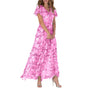 Maxikleid mit Schmetterlingsärmeln und Blumenmuster - Miranda