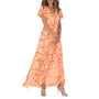 Maxikleid mit Schmetterlingsärmeln und Blumenmuster - Miranda