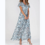 Maxikleid mit Schmetterlingsärmeln und Blumenmuster - Miranda