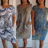 Zomerjurk met Ronde Hals & Bloemenprint – Elvira