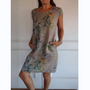 Sommerkleid mit Rundhalsausschnitt & Blumenmuster – Elvira