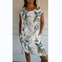 Sommerkleid mit Rundhalsausschnitt & Blumenmuster – Elvira