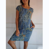 Zomerjurk met Ronde Hals & Bloemenprint – Elvira