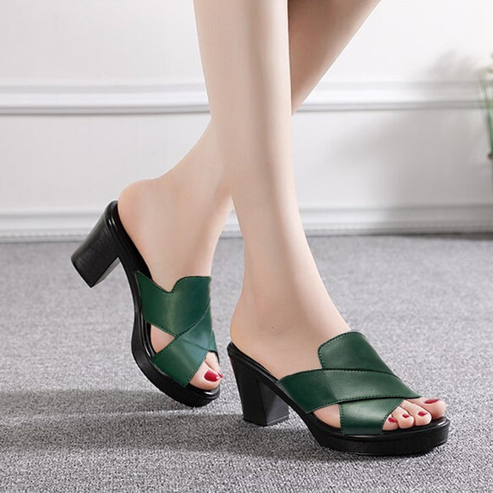 Fashionable Platform Sandals with Block Heel - Valeria