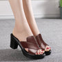 Modische Plateau-Sandalen mit Blockabsatz - Valeria