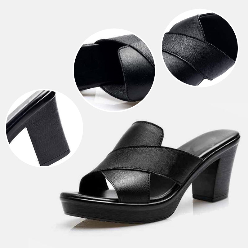 Fashionable Platform Sandals with Block Heel - Valeria