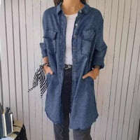 Bequemes Fake-Denim Hemd - Sophie