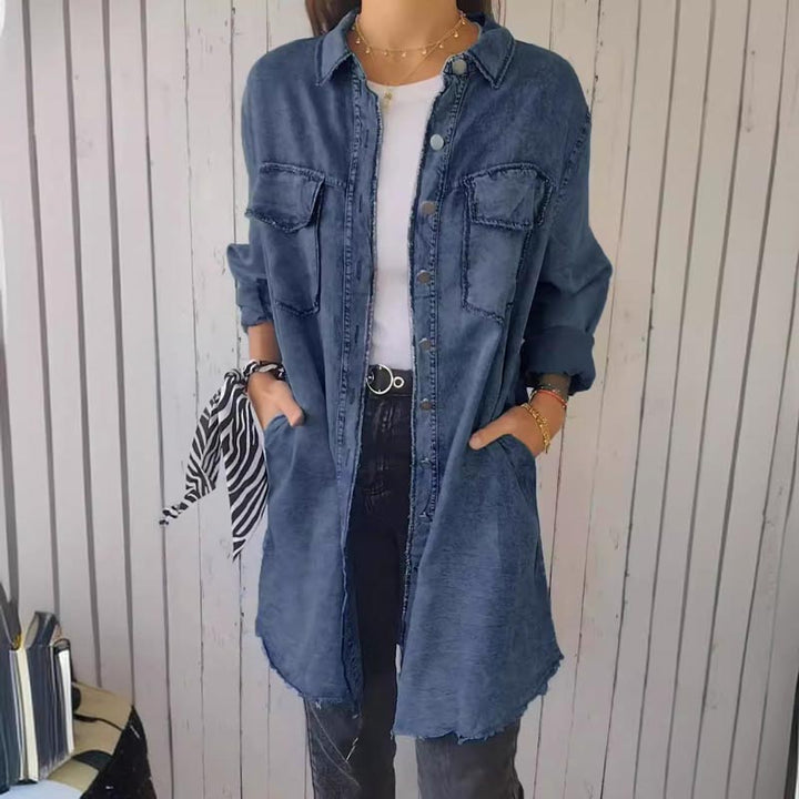 Bequemes Fake-Denim Hemd - Sophie