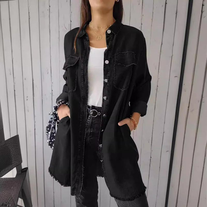 Bequemes Fake-Denim Hemd - Sophie
