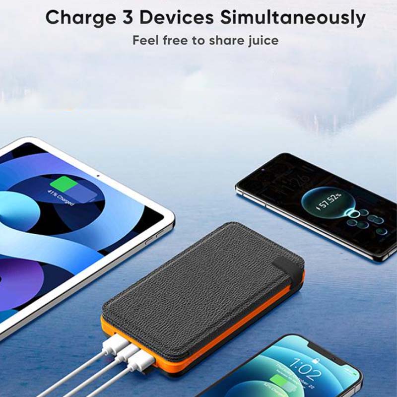 Solar power bank with 4 panels and 3 USB ports – SunCore