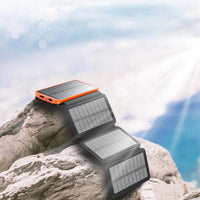 Solar power bank with 4 panels and 3 USB ports – SunCore