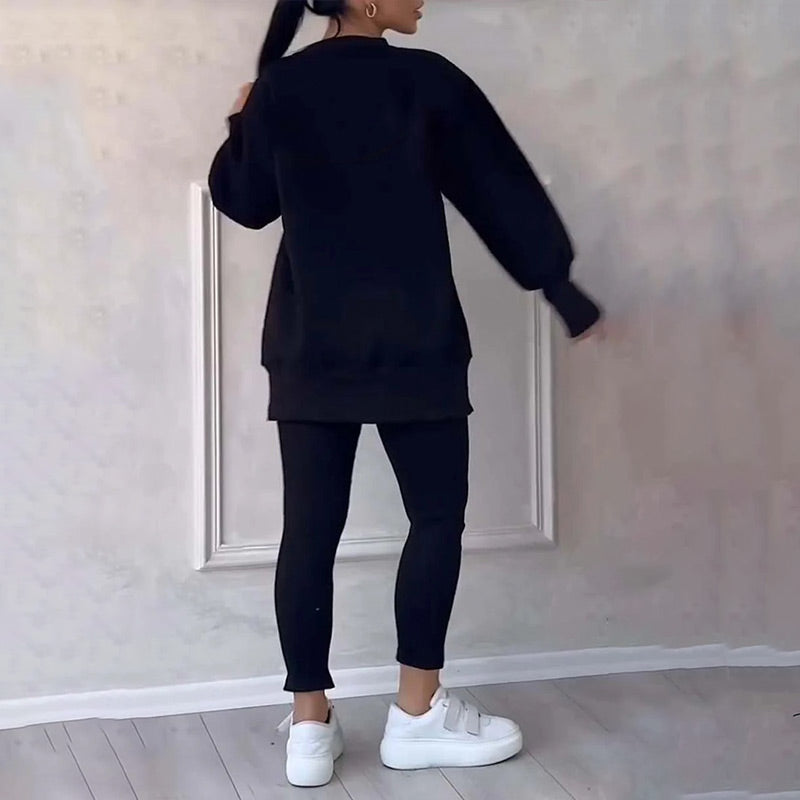 Legeres Damen Set aus Sweatshirt und Leggings - Elena