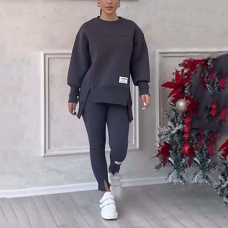 Legeres Damen Set aus Sweatshirt und Leggings - Elena