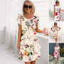 Blumen-Wasserfall-Sommerkleid – Leona