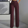 Women's High-Waist Dress Pants | Straight Leg & Crease | Sizes S-3XL 4