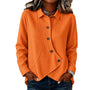 Women's Sweater with Button Placket and Asymmetrical Hem 4