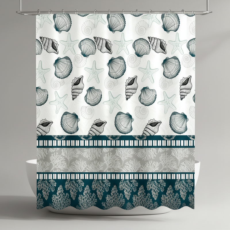 Stoffduschvorhang Mit Kunststoffhaken - SplashDot