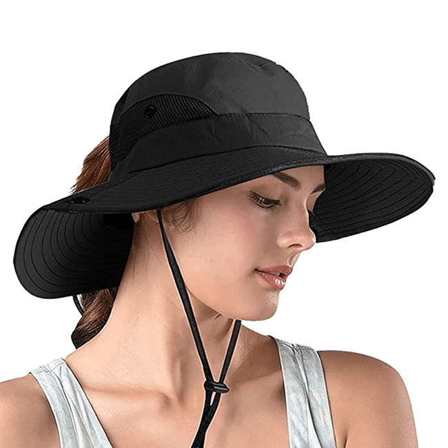 UV-Sommerhut mit Visier – Faltbarer Bucket-Hut
