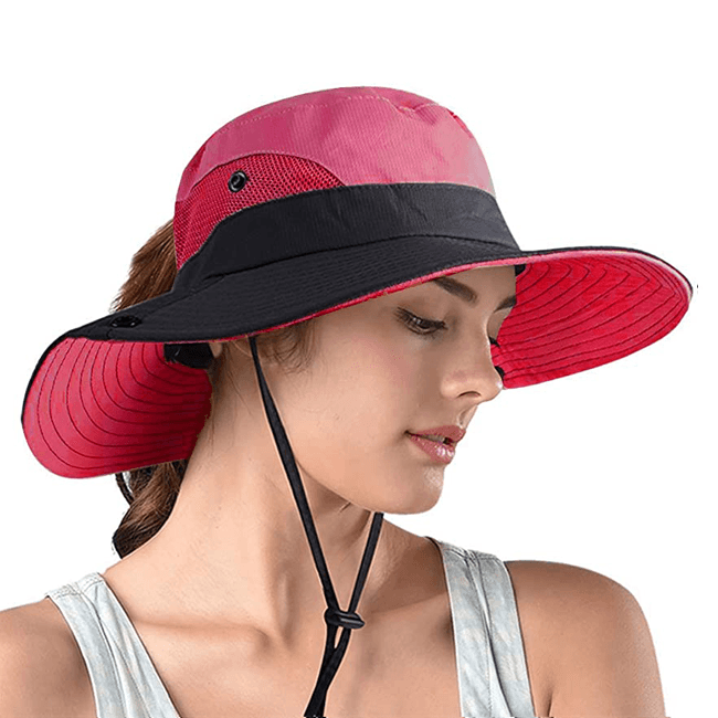 UV-Sommerhut mit Visier – Faltbarer Bucket-Hut