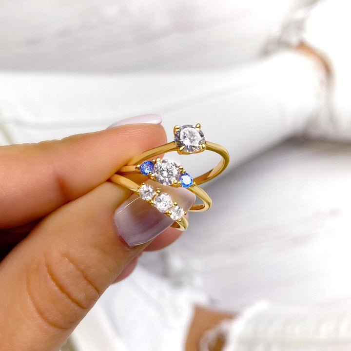 Solitaire Zirkonia-Ring - Elena