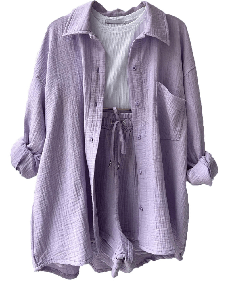 Zweiteiliges Damen-Sommeroutfit mit Shirt und Hose – Mila