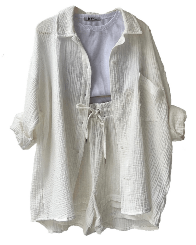Zweiteiliges Damen-Sommeroutfit mit Shirt und Hose – Mila