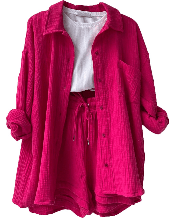 Zweiteiliges Damen-Sommeroutfit mit Shirt und Hose – Mila