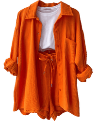 Zweiteiliges Damen-Sommeroutfit mit Shirt und Hose – Mila