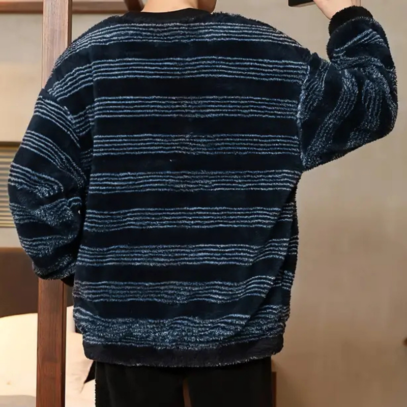 Gestreepte Heren Sweater met Comfortabele Pasvorm - Dorian