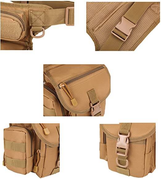 Robuste taktische Beintasche für Herren – Wasserabweisendes Multi-Taschen-Design