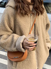 Warmer Oversize Damenmantel mit Kapuze - Freya Fleece Parka