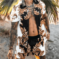 Zweiteiliges Herren-Sommer-Set mit Patchwork-Print – Malik