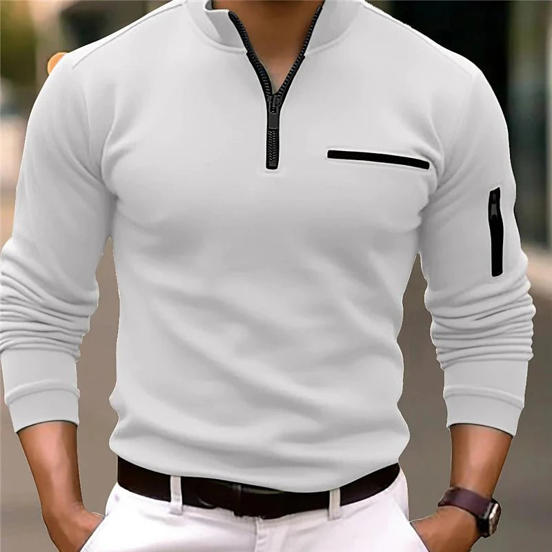 Luxuriöser Herrenpullover mit Reißverschluss - Davy