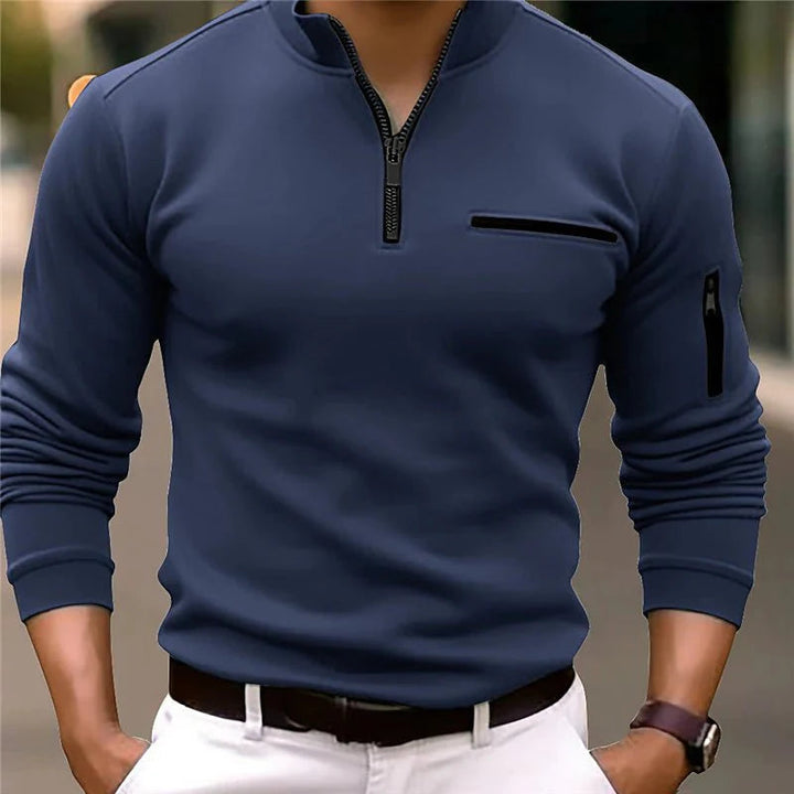 Luxuriöser Herrenpullover mit Reißverschluss - Davy
