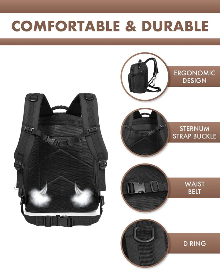 35L Outdoor-Taktischer Rucksack mit Molle-System und Laptopfach