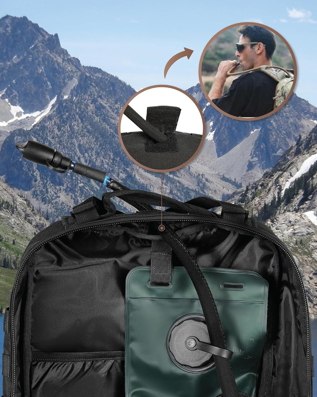 35L Outdoor-Taktischer Rucksack mit Molle-System und Laptopfach
